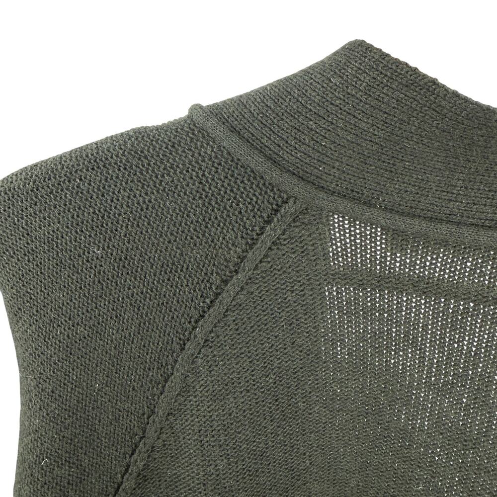 Sonia Rykiel Dark Forest Green 100% Wool Oversized Open Front Cardigan - Picture 3 of 7
